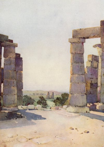De Kolossen van het Ramesseum in de vroege ochtend door Ella Du Cane