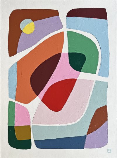 Kleurrijke abstracte vormen door Ellen Greup
