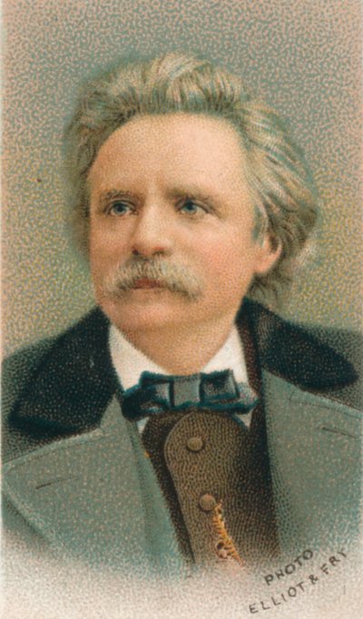 Edvard Hagerup Grieg 1843-1907, Noorse componist en pianist, 1911 door Elliott and Fry