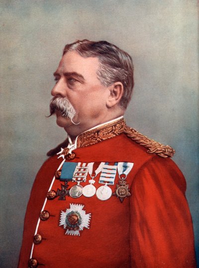 Generaal Sir Hugh Gough, Bewaarder van de Juwelen, Tower of London, 1902 door Elliott and Fry