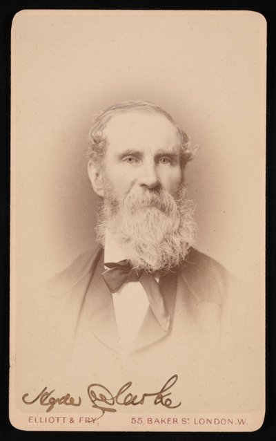 Portret van Hyde Clarke, voor 1876 door Elliott and Fry