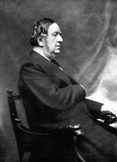 Sir William Vernon Harcourt, Britse liberale staatsman, 19e eeuw door Elliott and Fry