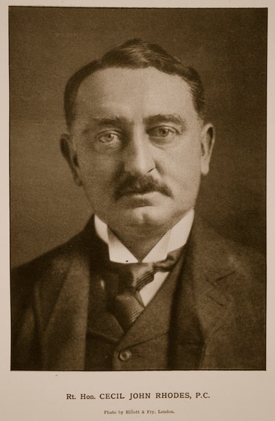 Rt Hon Cecil Rhodes, P.C. (sepia foto) door Elliott und Fry Studio