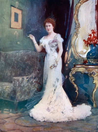 Miss Granville in Een onderbroken huwelijksreis, ca. 1902 door Ellis and Walery