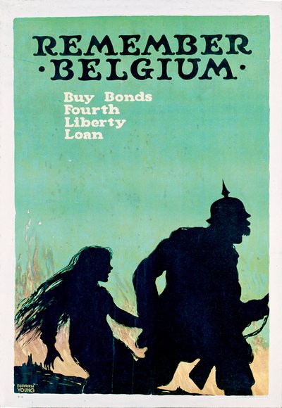 Herinner België - Amerikaanse Eerste Wereldoorlog poster door Ellsworth Young