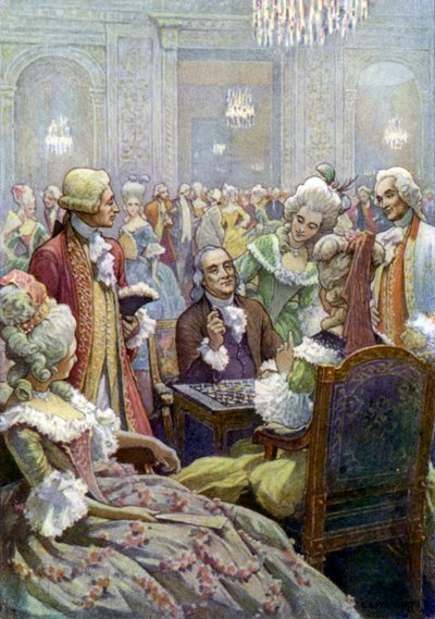 Benjamin Franklin aan het hof van Lodewijk XVI door Elmer Boyd Smith