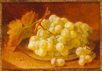 Druiven op een zilveren bord, 1893 door Eloise Harriet Stannard