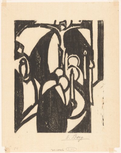 Processie door Else Berg (signed by artist)