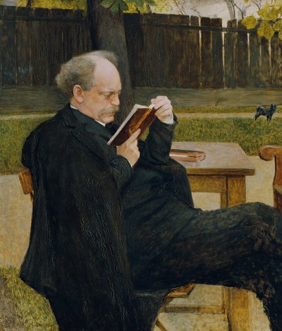 Lezende man door Emanuel Baschny