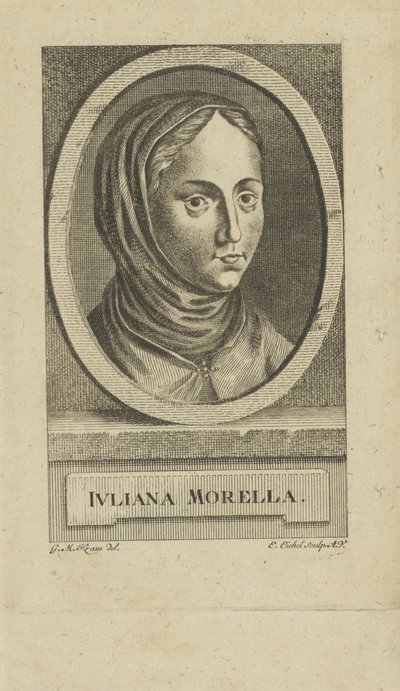 Portret van Juliana Morell 1594-1653, voor 1777 door Emanuel Eichel