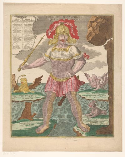 Standbeeld van Daniël met tijdlijn van monarchieën door Emanuel Eichel