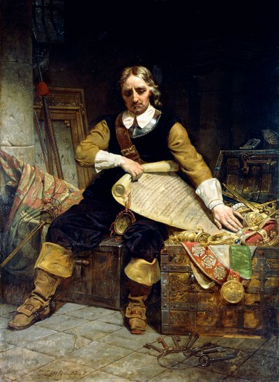 Oliver Cromwell, 1867 door Emanuel Gottlieb Leutze