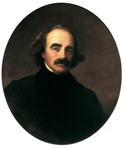 Portret van de Amerikaanse schrijver Nathaniel Hawthorne (1804-1864) door Emanuel Gottlieb Leutze