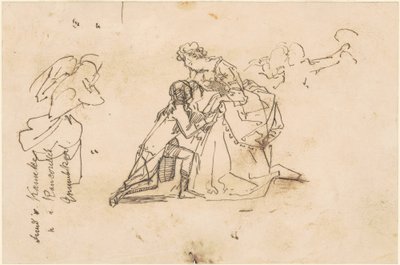Studie voor "De Terugkeer van Koning Friedrich II uit Küstrin" door Emanuel Gottlieb Leutze