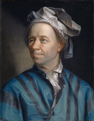 Portret van de wiskundige Leonhard Euler 1707-1783, 1753 door Emanuel Handmann