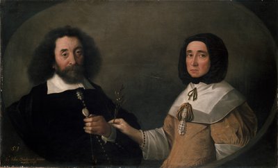 John Tradescant de Jongere en Hester, zijn tweede vrouw, 17e eeuw door Emanuel de Critz