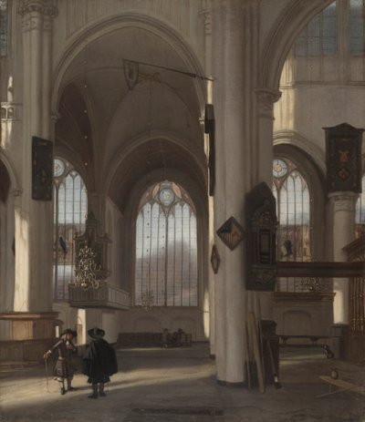 Interieur van een Kerk door Emanuel de Witte