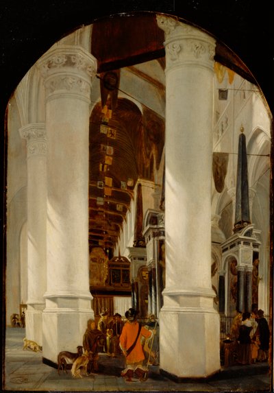 De Nieuwe Kerk in Delft met het graf van Willem de Zwijger, ca. 1650-51 door Emanuel de Witte