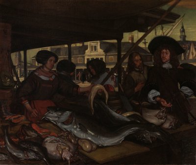 De Nieuwe Vismarkt in Amsterdam door Emanuel de Witte