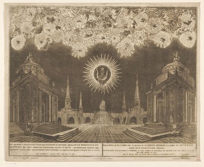 Vuurwerk in Moskou bij de viering van het einde van de Russisch-Turkse Oorlog, 1775 (Acte IV) door Emel