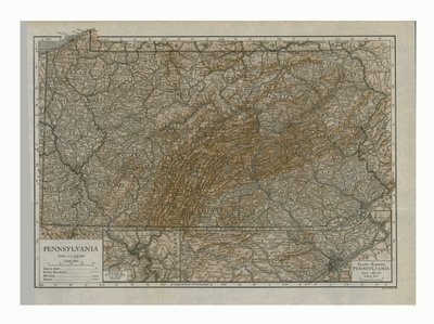 Kaart van Pennsylvania door Emery Walker