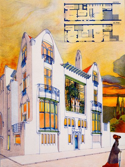 Huisontwerp, c.1905-6 door Emiel van Averbeke