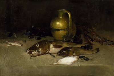 Stilleven met Vis, 1897 door Emil Carlsen