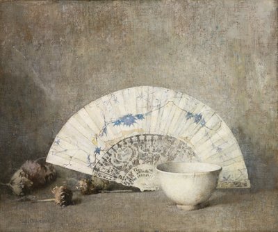 De waaier, c.1919 (olieverf op doek) door Emil Carlsen