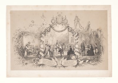Herdenkingsblad over de terugkeer van de troepen na de oorlog 1848-1850 door Emil Ditlev Bærentzen