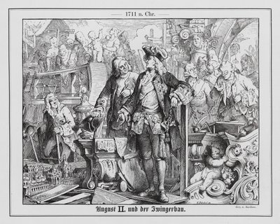 Augustus II, keurvorst van Saksen en koning van Polen, en de bouw van het Zwinger Paleis door Emil Eugen Sachsse