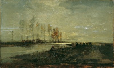 Aan de Thaya bij Lundenburg II door Emil Jakob Schindler