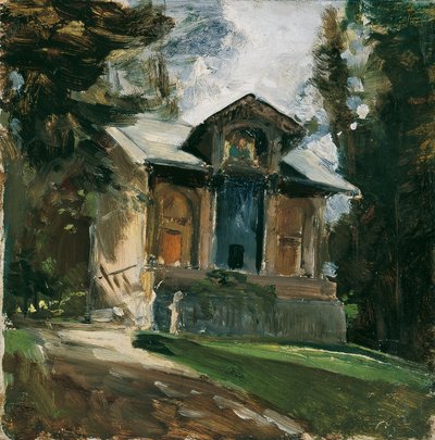Het atelier van de schilder Heinrich von Angeli in de Reichenau door Emil Jakob Schindler