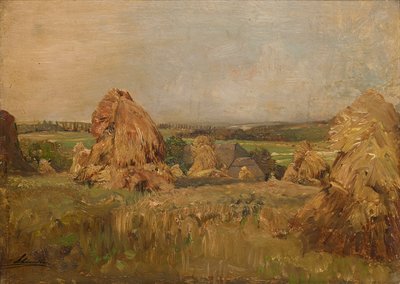 Oogstmaand in Plankenberg door Emil Jakob Schindler