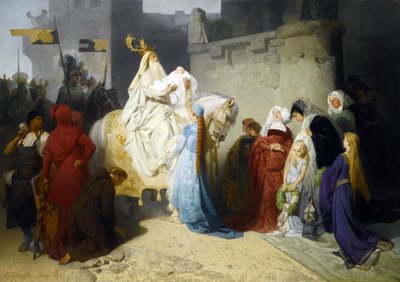 Merlijn presenteert de toekomstige Koning Arthur door Emil Johann Lauffer