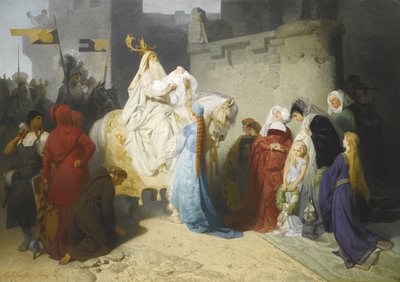 Merlijn presenteert de toekomstige Koning Arthur door Emil Johann Lauffer