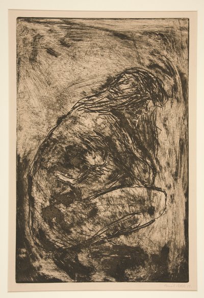 Zittende naakt door Emil Nolde
