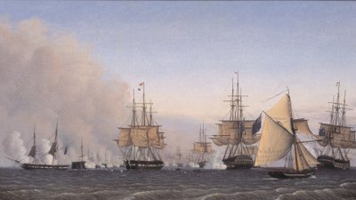 De slag bij Rheden op 2 april 1801 door Emil Normann