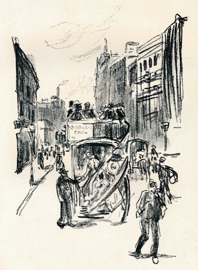 Van een krijttekening door Emil Orlik, c1900 door Emil Orlik
