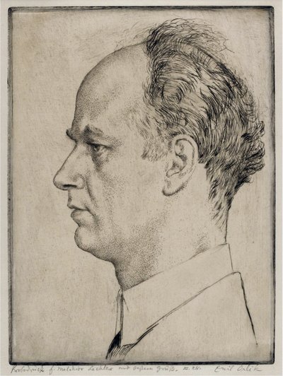Portret van Wilhelm Furtwängler (1886-1954) door Emil Orlik