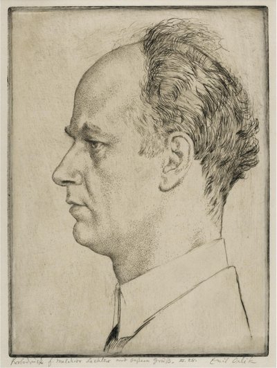 Portret van Wilhelm Furtwängler 1886-1954, 1928 door Emil Orlik