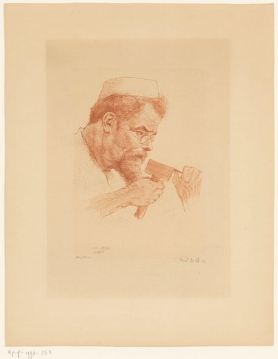 Portret van Max Klinger door Emil Orlik