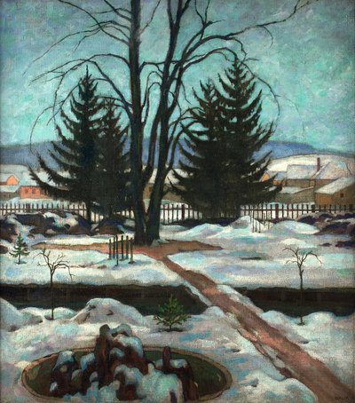 Winter door Emil Orlik