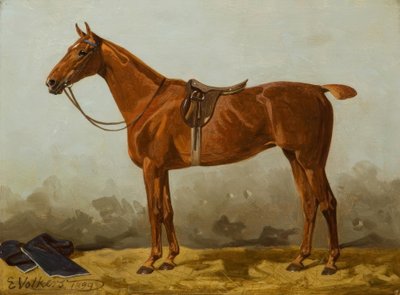 Gezadelde vos door Emil Volkers