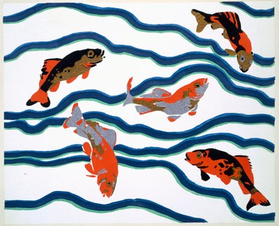 Aquatisch ontwerp motief uit 