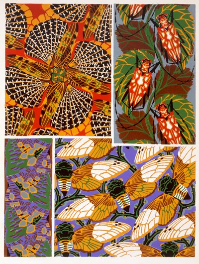 Ontwerp met insectenmotief door Émile Allain Séguy