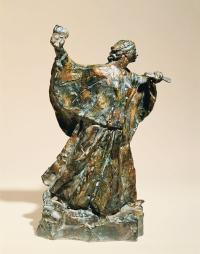 Beeldhouwster aan het werk; Femme Sculpteur au Travail, 1906 door Emile Antoine Bourdelle