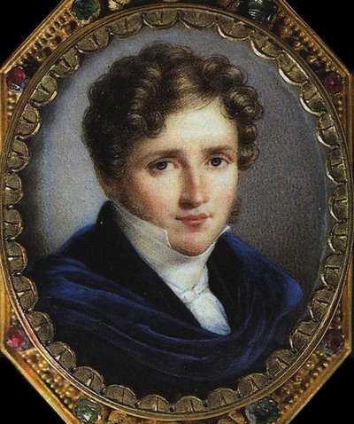 Portret van de auteur Alfred de Vigny door Emile (after) Lassalle
