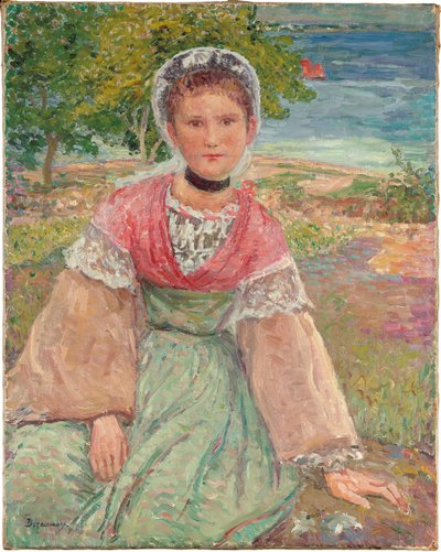 Jonge Bretonse, c.1895 door Emile Alfred Dezaunay
