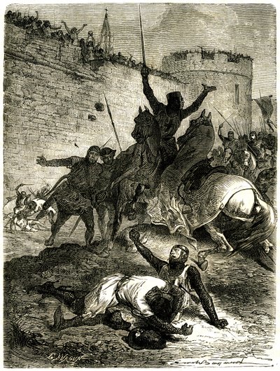 Kruistocht tegen de Albigenzen - Beleg van Toulouse, 25 juni 1218. Simon de Montfort