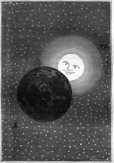 Gravure (door Emile Bayard) van Jules Verne